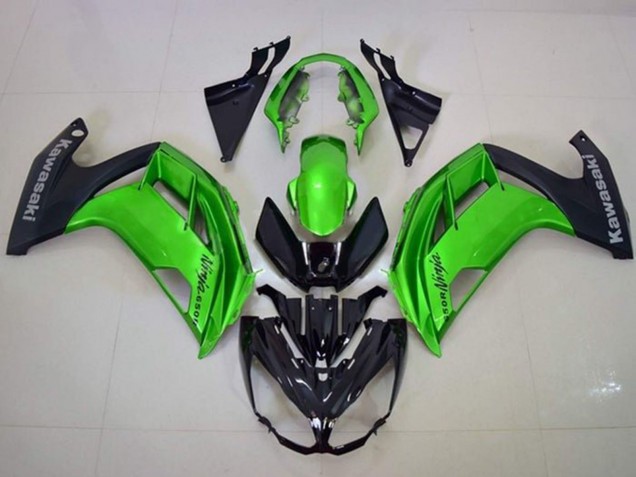 Carenados Moto Kawasaki Ninja 650 EX650 2012-2016 - Verde Negro Mate Fábrica