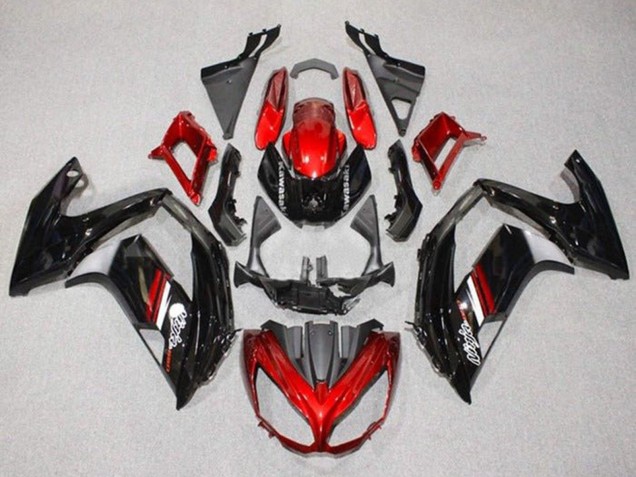Carenados Moto Kawasaki Ninja 650 EX650 2012-2016 - Rojo Negro Brillante Fábrica