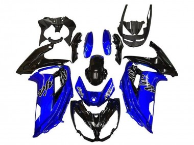 Carenados Moto Kawasaki Ninja 650 EX650 2012-2016 - Azul Negro Brillante Fábrica