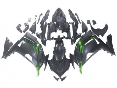 Carenados Moto Kawasaki Ninja 650 EX650 2020-2024 - Falso FibraCarbono Verde Fábrica