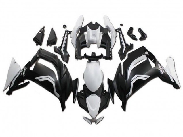 Carenados Moto Kawasaki Ninja 650 EX650 2020-2025 - Blanco Negro Mate Fábrica