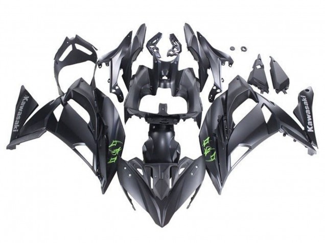 Carenados Moto Kawasaki Ninja 650 EX650 2020-2025 - Negro Mate Verde Fábrica