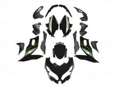 Carenados Moto Kawasaki Versys 650 2015-2021 - Negro Verde Plata Fábrica