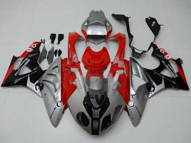 Carenados Moto BMW S1000RR 2009-2014 - Plata Rojo Negro Fábrica