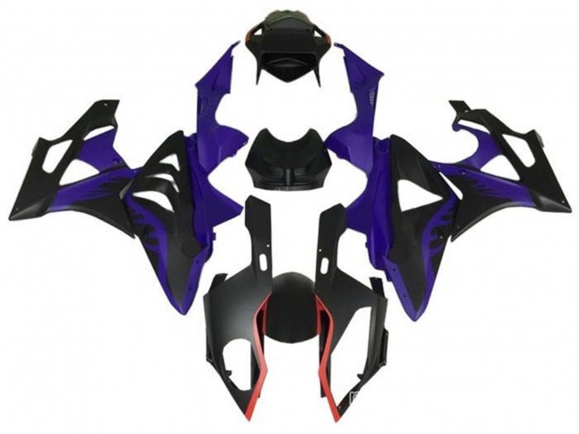 Carenados Moto BMW S1000RR 2009-2014 - Púrpura Rojo Negro Mate Fábrica