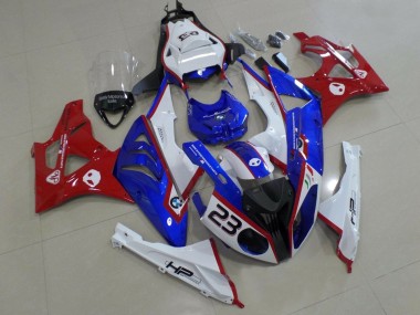 Carenados Moto BMW S1000RR 2009-2014 - Blanco Rojo Azul HP Fábrica