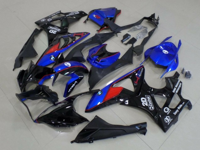 Carenados Moto BMW S1000RR 2015-2016 - Azul Rojo Negro Brillante Castrol Fábrica