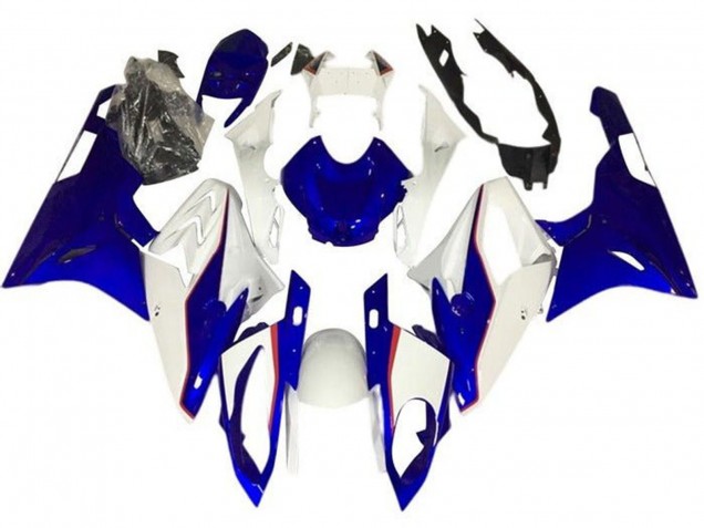 Carenados Moto BMW S1000RR 2015-2016 - Blanco Rojo Azul Pinstripe Fábrica