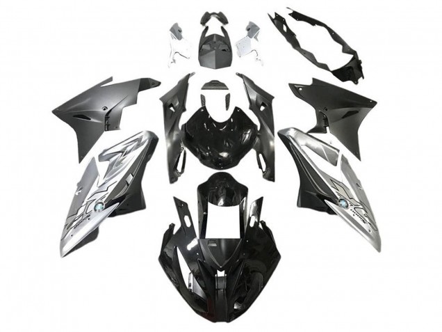 Carenados Moto BMW S1000RR 2015-2016 - Plata Negro Brillante Negro Mate Fábrica