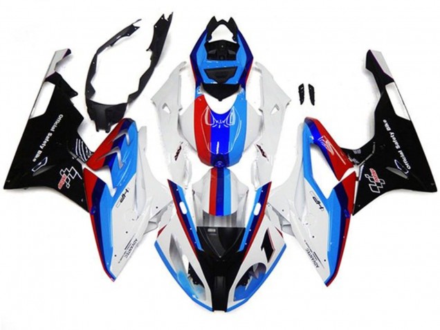 Carenados Moto BMW S1000RR 2017-2018 - Blanco Azul Rojo Negro Raya Fábrica
