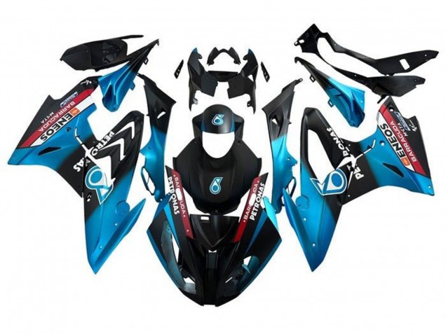 Carenados Moto BMW S1000RR 2017-2018 - Azul Rojo Negro Mate Petronas Fábrica