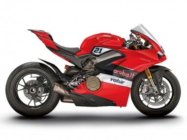 Carenados Moto Ducati Panigale V4 V4S 2018-2019 - Rojo Negro Blanco Valsir Fábrica