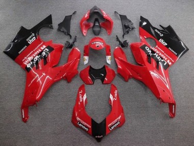 Carenados Moto Ducati Panigale V4 V4S 2020-2021 - Rojo Negro Brillante Lenovo Fábrica