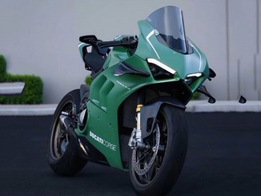 Carenados Moto Ducati Panigale V4 V4S 2020-2021 - Verde Mate Blanco Fábrica