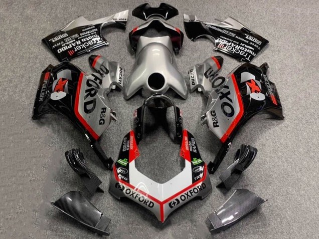 Carenados Moto Ducati Panigale V4 V4S 2020-2021 - Plata Blanco Rojo Negro FibraCarbono Estilo Fábrica