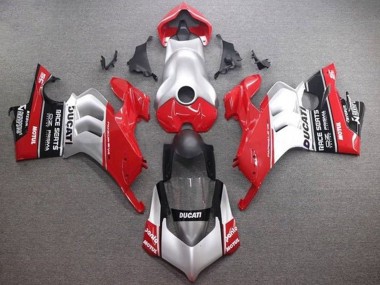 Carenados Moto Ducati Panigale V4 V4S 2020-2021 - Plata Rojo Negro Brillante Fábrica