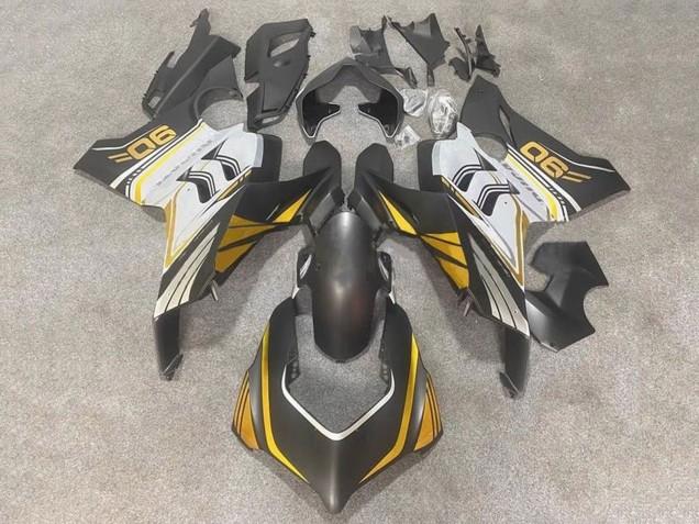Carenados Moto Ducati Panigale V4 V4S 2020-2021 - Blanco Oro Negro Mate Fábrica