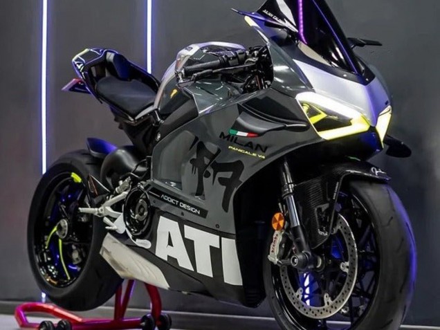 Carenados Moto Ducati Panigale V4 V4S 2020-2021 - Gris Blanco Amarillo Negro Fábrica