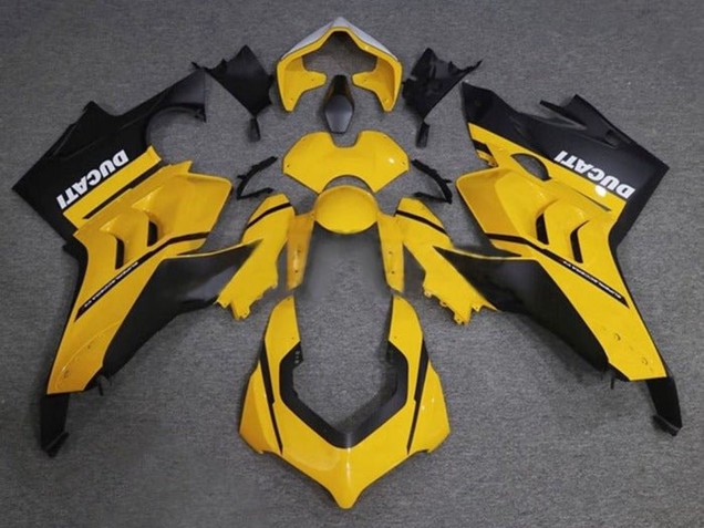 Carenados Moto Ducati Panigale V4 V4S 2020-2021 - Amarillo Blanco Negro Mate Fábrica