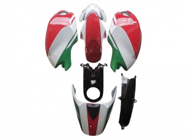 Carenados Moto Ducati Monster 696 796 1100 1100S 2008-2012 - Blanco Rojo Verde Fábrica