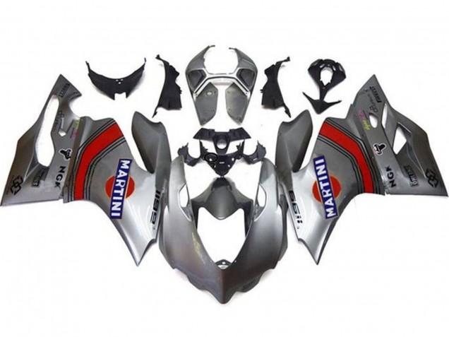 Carenados Moto Ducati Panigale 1199 2011-2014 - Plata Rojo Azul Martini Fábrica
