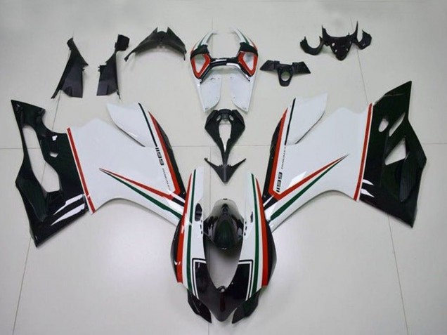 Carenados Moto Ducati Panigale 1199 2011-2014 - Blanco Rojo Verde Negro Brillante Fábrica