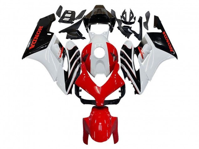 Carenado Moto Honda CBR1000RR 2004-2005 - Blanco Rojo Negro Brillante Raya Fábrica