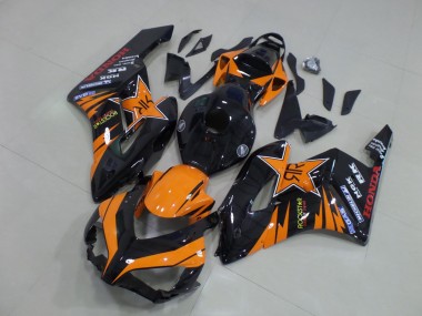 Carenados Moto Honda CBR1000RR 2004-2005 - Naranja Negro Brillante Rockstar Fábrica