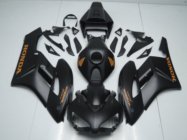 Carenados Moto Honda CBR1000RR 2004-2005 - Negro Mate Naranja Calcomanías Fábrica
