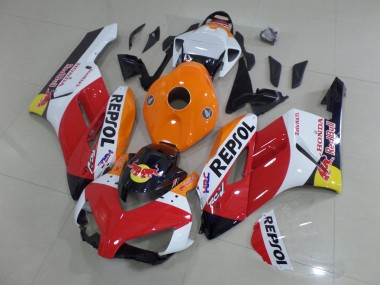 Carenados Moto Honda CBR1000RR 2004-2005 - Naranja Blanco Rojo Negro Brillante Repsol Rojo Bull HRC Fábrica