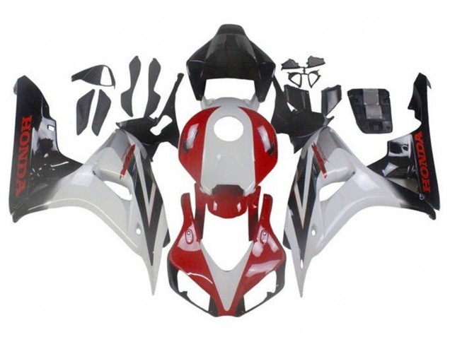 Carenados Moto Honda CBR1000RR 2006-2007 - Blanco Rojo Negro Brillante Fade Fábrica