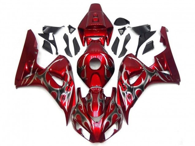 Carenados Moto Honda CBR1000RR 2006-2007 - Rojo Plata Tribal Fábrica