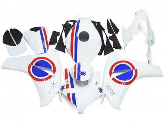 Carenados Moto Honda CBR1000RR 2008-2011 - Blanco Rojo Azul Raya Fábrica