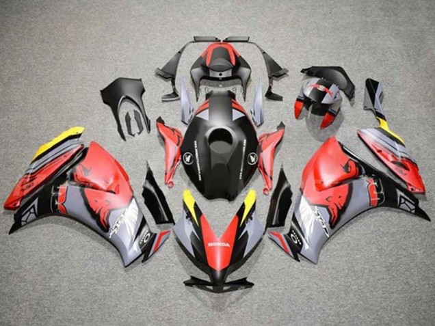Carenados Moto Honda CBR1000RR 2012-2016 - Rojo Amarillo Gris Negro Mate Rojo Bull Fábrica