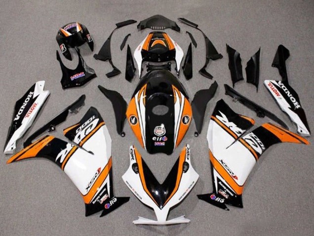 Carenados Moto Honda CBR1000RR 2012-2016 - Blanco Naranja Negro Brillante Fábrica