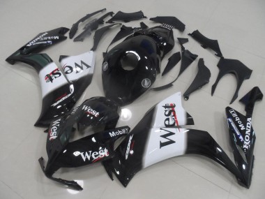 Carenados Moto Honda CBR1000RR 2012-2016 - Negro Brillante Blanco West Fábrica