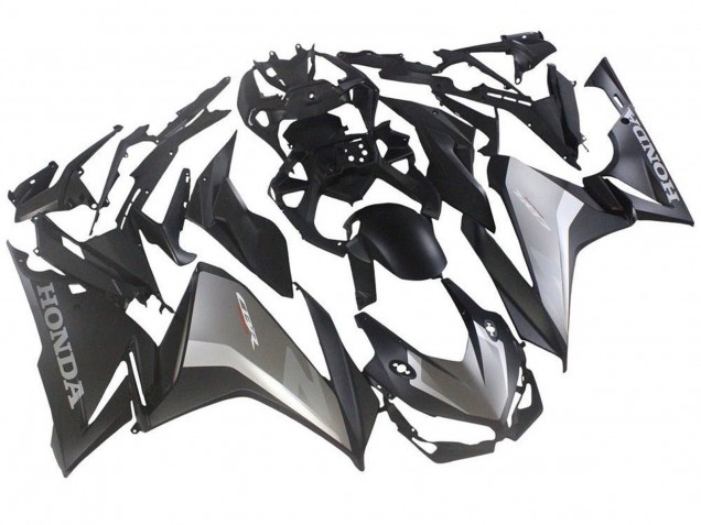 Carenados Moto Honda CBR500R 2019-2021 - Plata Negro Mate Fábrica