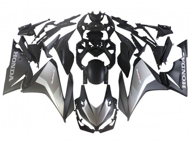 Carenados Moto Honda CBR500R 2019-2021 - Plata Negro Mate Fábrica