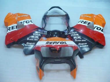 Carenados Moto Honda VFR 800 1998-2001 - Naranja Blanco Rojo Negro Repsol Fábrica