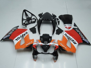 Carenados Moto Honda VFR 800 2002-2013 - Naranja Blanco Rojo Negro Brillante Repsol Fábrica