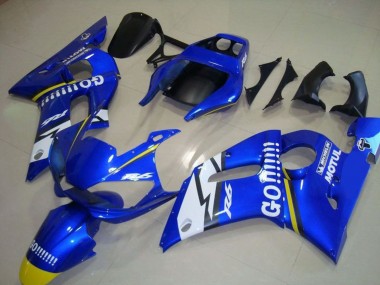 Carenados Moto Yamaha YZF R6 1998-2002 - Azul Blanco Amarillo Go Motul Fábrica