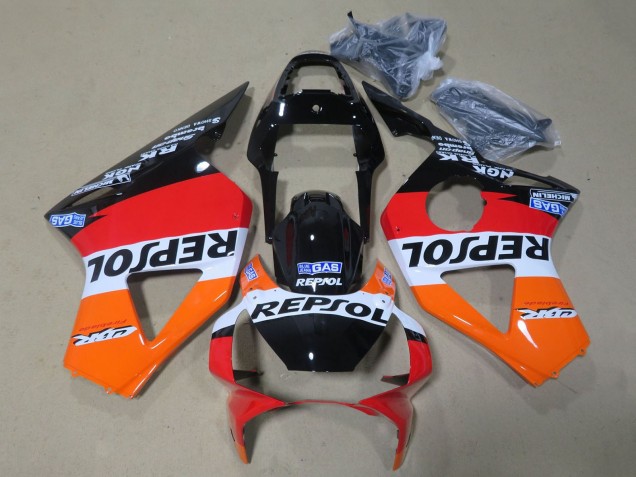 Carenado Moto Honda CBR900RR 954 2002-2003 - Naranja Blanco Rojo Negro Brillante Repsol Fábrica