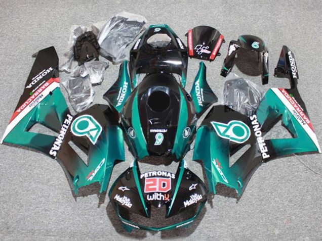 Carenados Moto Honda CBR600RR 2013-2023 - Azul Verdoso Negro Brillante Petronas 20 Fábrica
