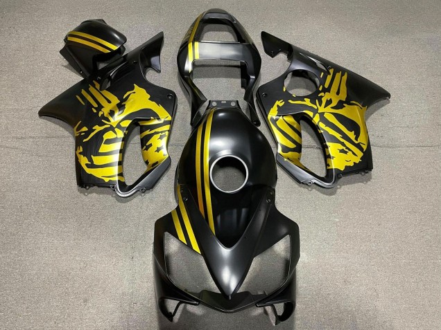 Carenados Moto Honda CBR600 F4i 2001-2003 - Oro Negro Mate Cráneo Fábrica