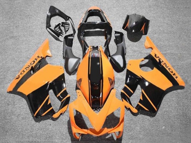 Carenados Moto Honda CBR600 F4i 2001-2003 - Naranja Negro Brillante Raya Fábrica