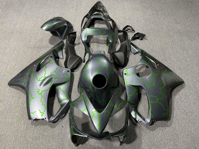 Carenados Moto Honda CBR600 F4i 2001-2003 - Plata Verde Iluminación Fábrica