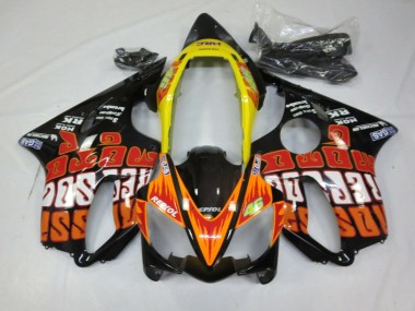 Carenados Moto Honda CBR600 F4i 2004-2007 - Amarillo Naranja Negro Brillante Rossi Fábrica
