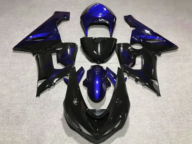 Carenado Moto Kawasaki ZX6R 2005-2006 - Azul Negro Brillante Fábrica