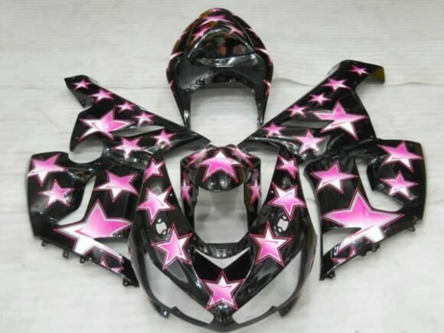 Carenados Moto Kawasaki ZX6R 2005-2006 - Negro Rosa Estrella Fábrica