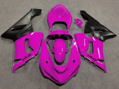 Carenados Moto Kawasaki ZX6R 2005-2006 - Rosa Negro Mate Fábrica